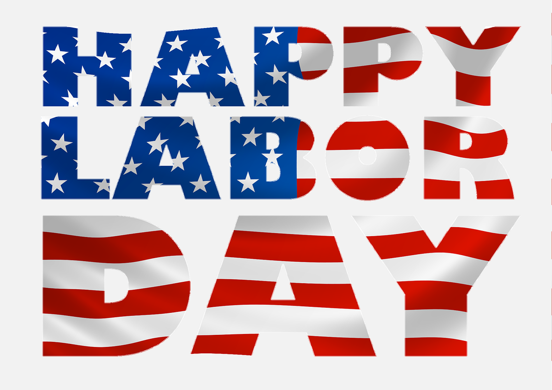 This pictures shows text which says, Happy Labor Day.